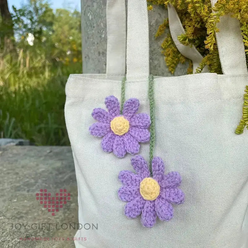 Handmade Crochet Sunflower Daisy Bag Charms TrendyToy