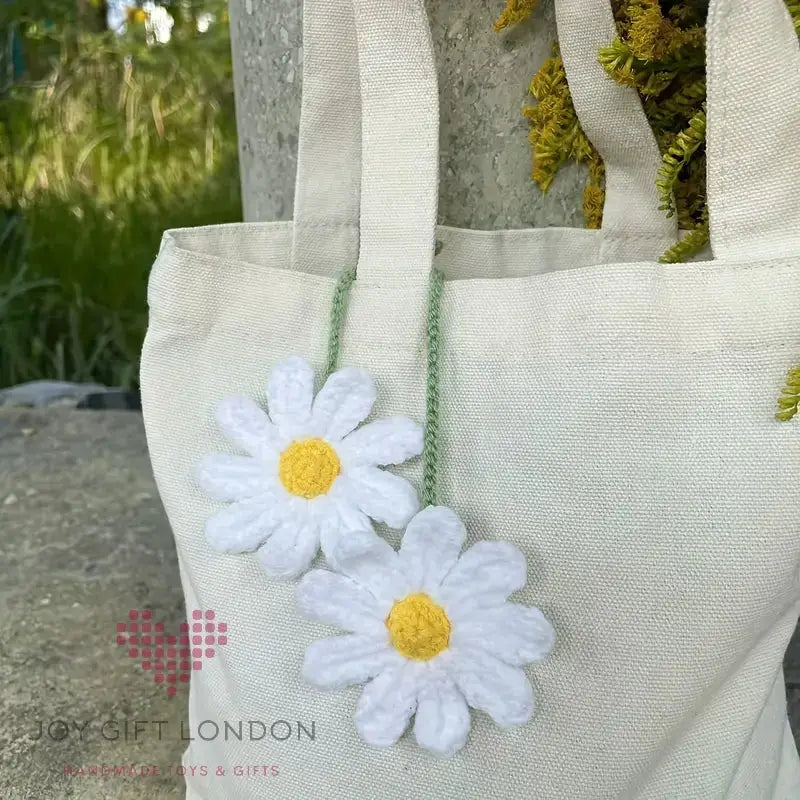 Handmade Crochet Sunflower Daisy Bag Charms TrendyToy