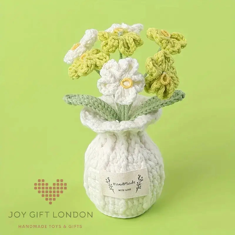 Handmade Crochet Vase Flowers Joy Gift London