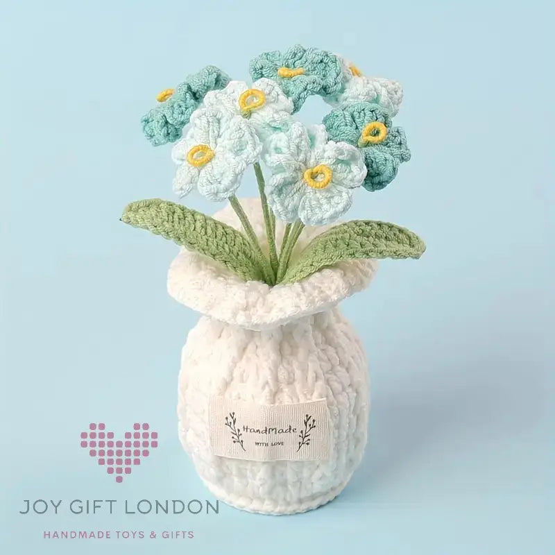 Handmade Crochet Vase Flowers Joy Gift London