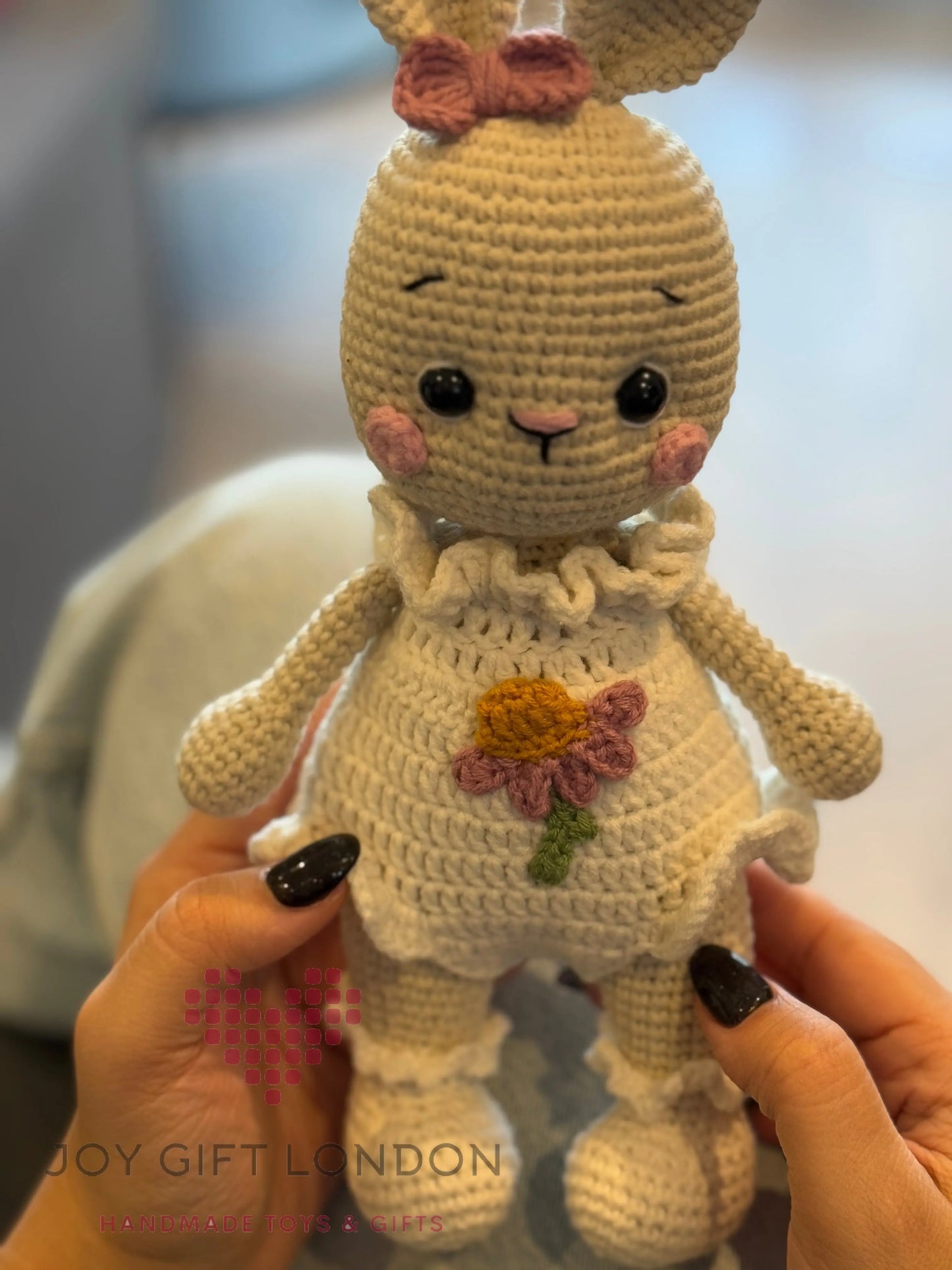 Handmade Crochet White Rabbit Toy Gift Set (3pc) TrendyToy