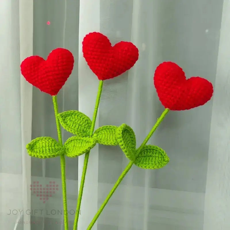 Handmade Crocheted Heart Bouquet Joy Gift London