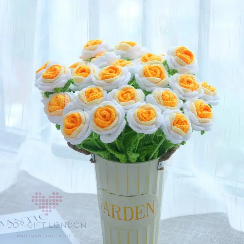 Handmade Crocheted Rose Bouquet🌹💐 10pc Joy Gift London