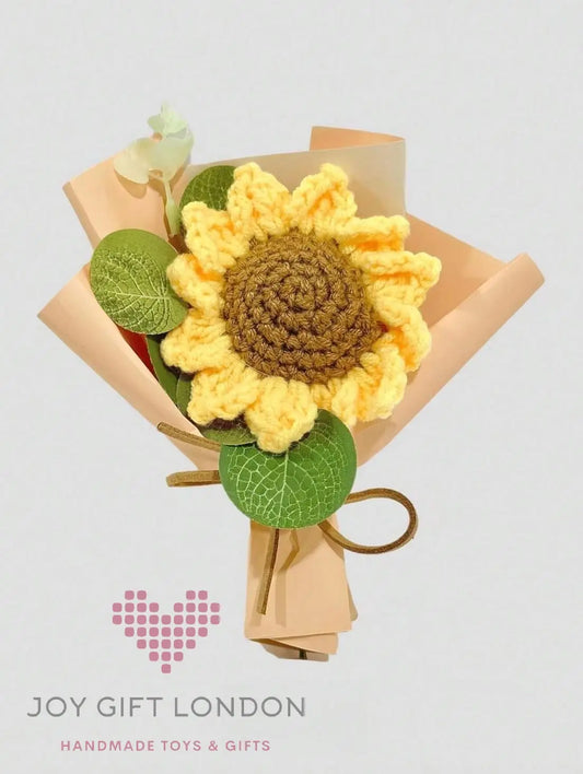 Handmade Crocheted Sunflower Bouquet Joy Gift London