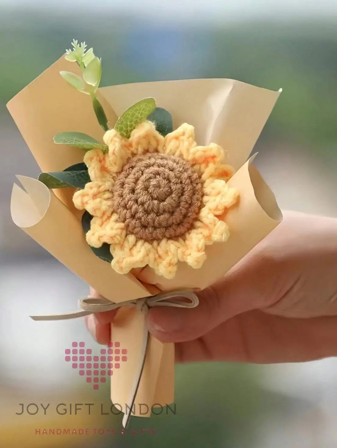 Handmade Crocheted Sunflower Bouquet Joy Gift London