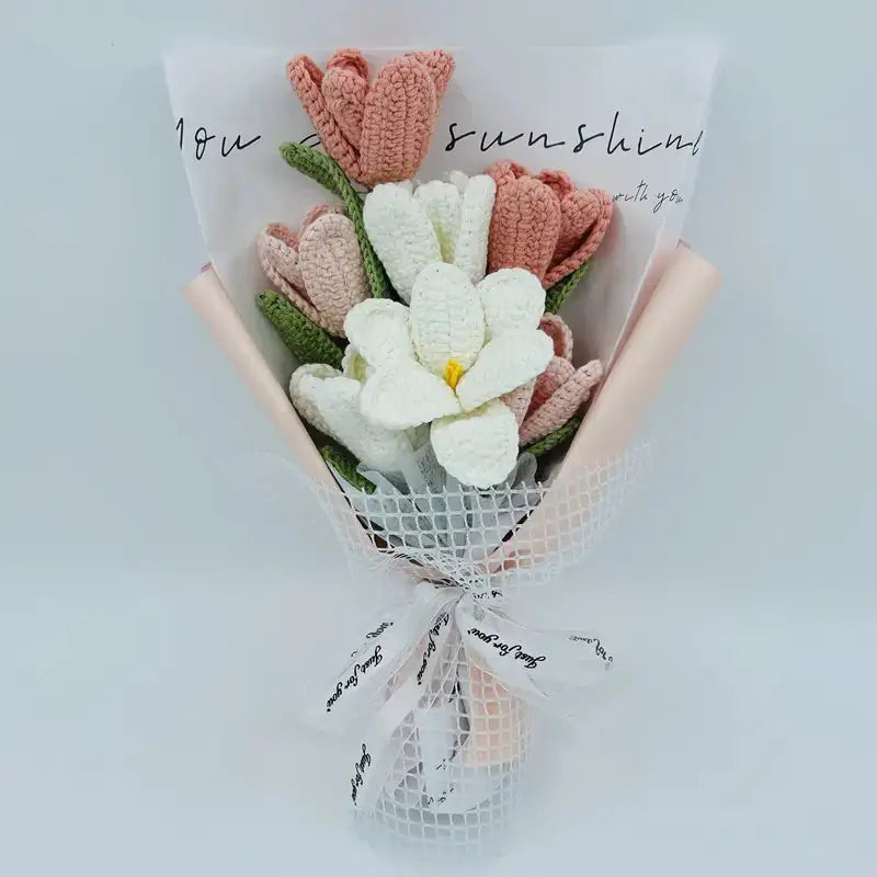 Handmade Crocheted Tulip Bouquet Joy Gift London