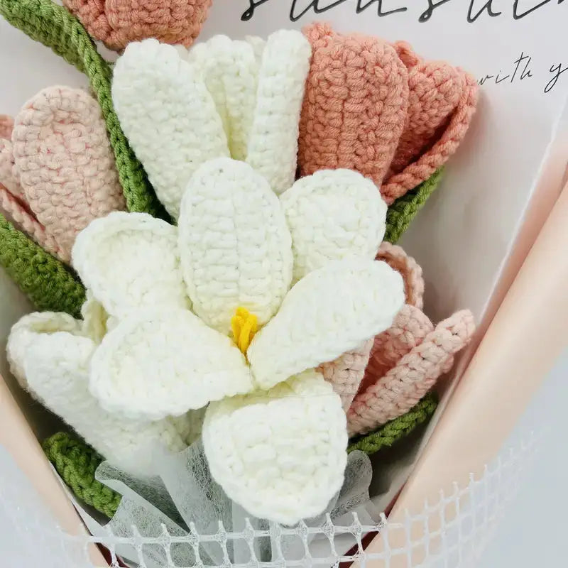 Handmade Crocheted Tulip Bouquet Joy Gift London