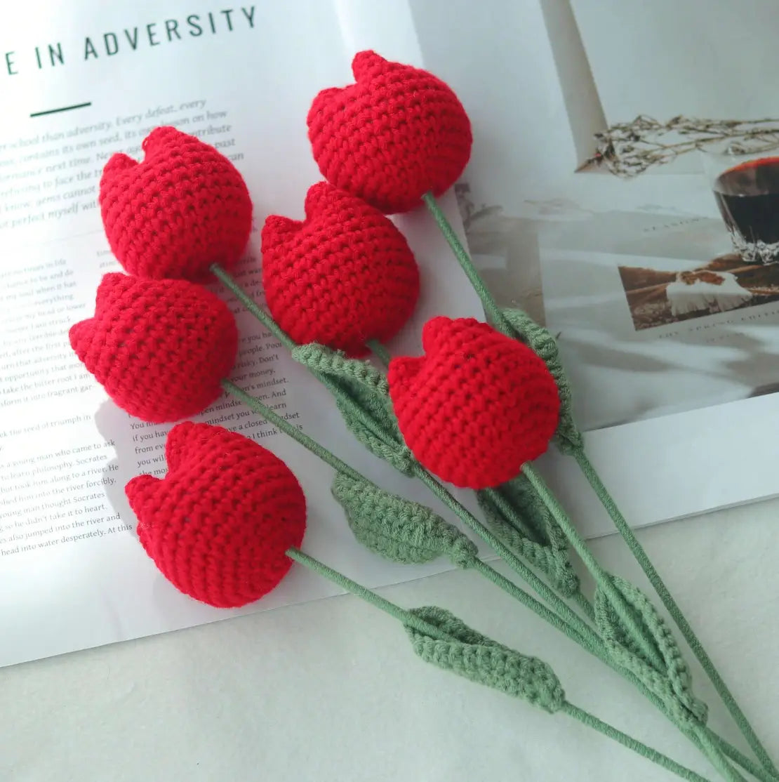 Handmade Crocheted Tulip Bouquet Joy Gift London