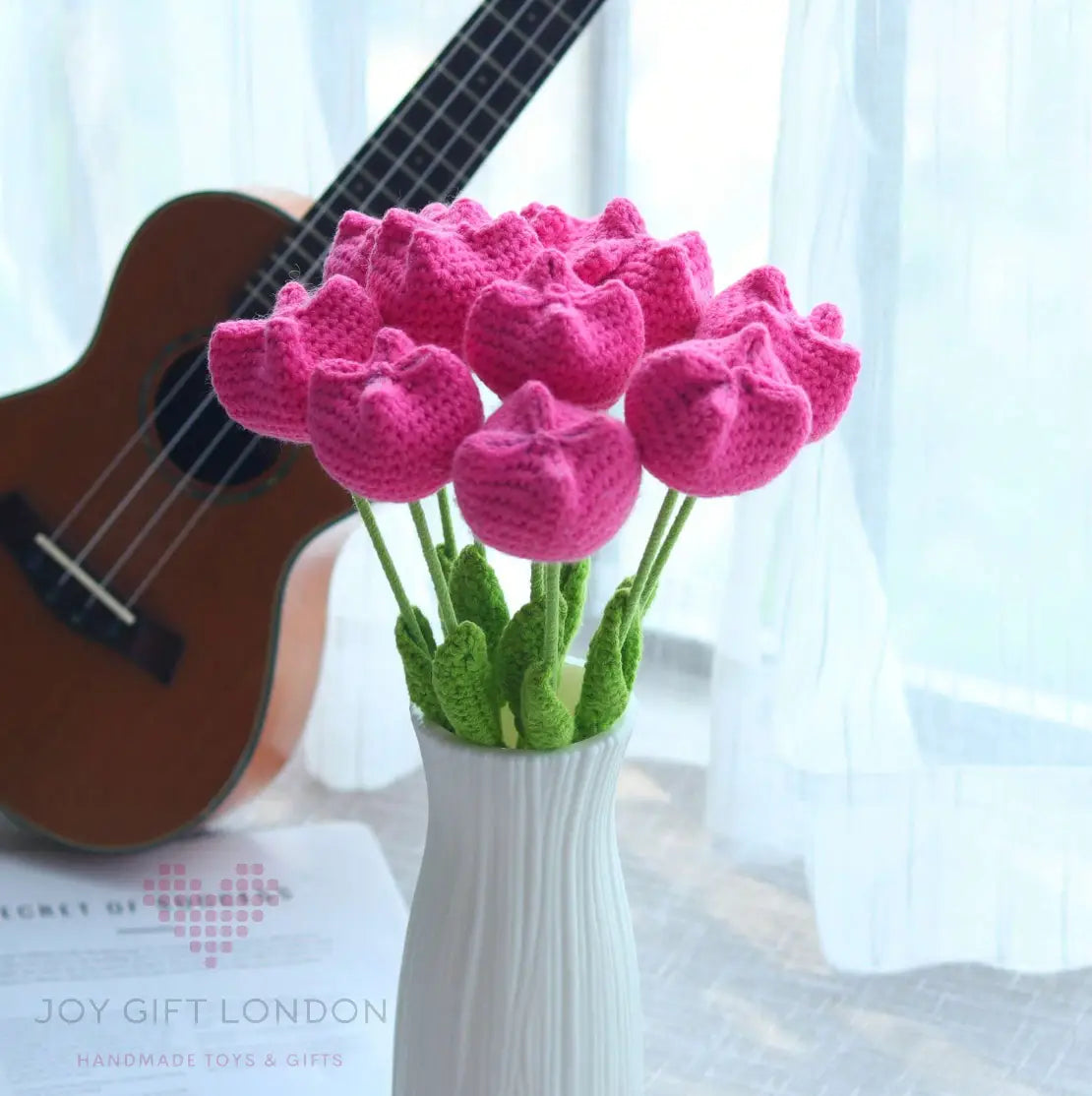 Handmade Crocheted Tulip Bouquet Joy Gift London