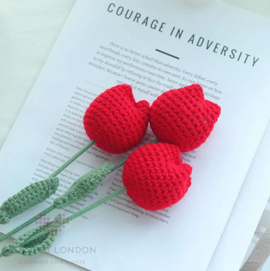 Handmade Crocheted Tulip Bouquet Joy Gift London