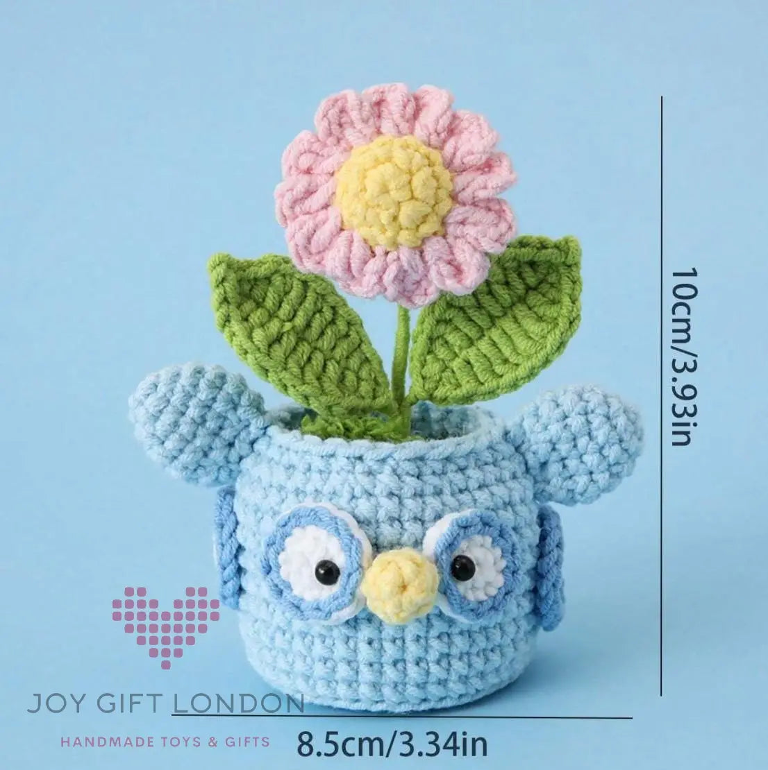 Handmade Emotional Support Daisy with Owl Pot Joy Gift London