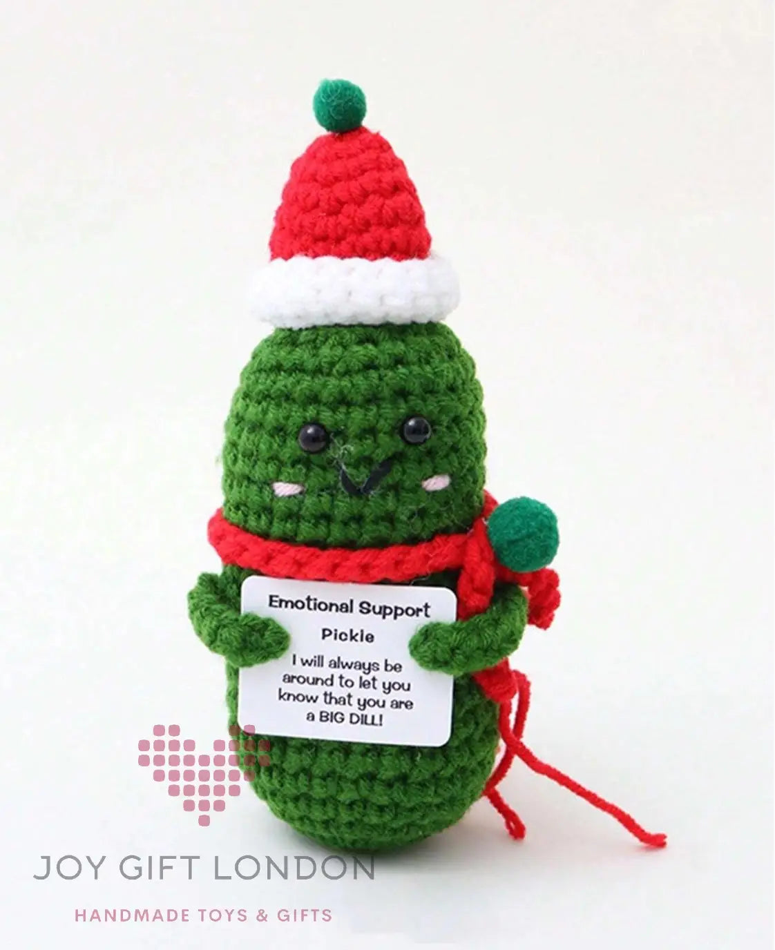 Handmade Emotional Support Pickle with Stand Christmas Gift Joy Gift London