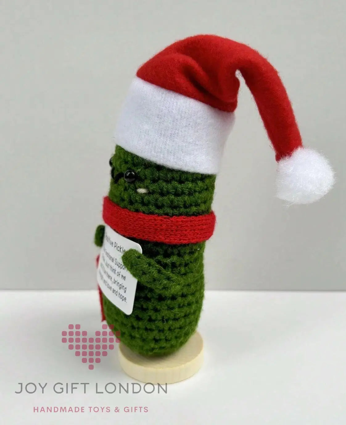 Handmade Emotional Support Pickle with Stand Christmas Gift Joy Gift London