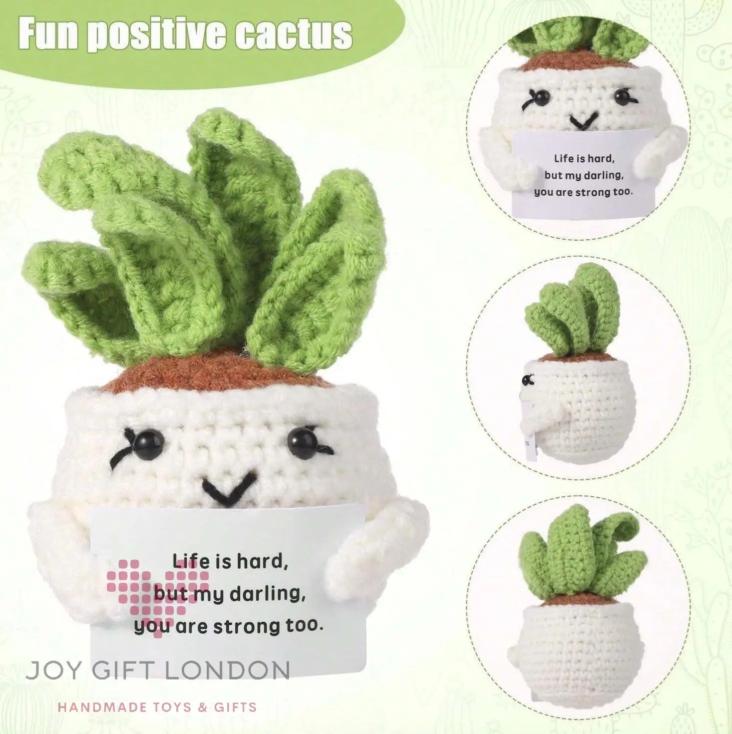 Handmade Emotional Support Plant Cactus Joy Gift London