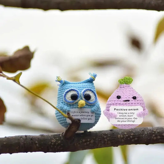 Handmade Positive Onion and Owl 2pc Joy Gift London