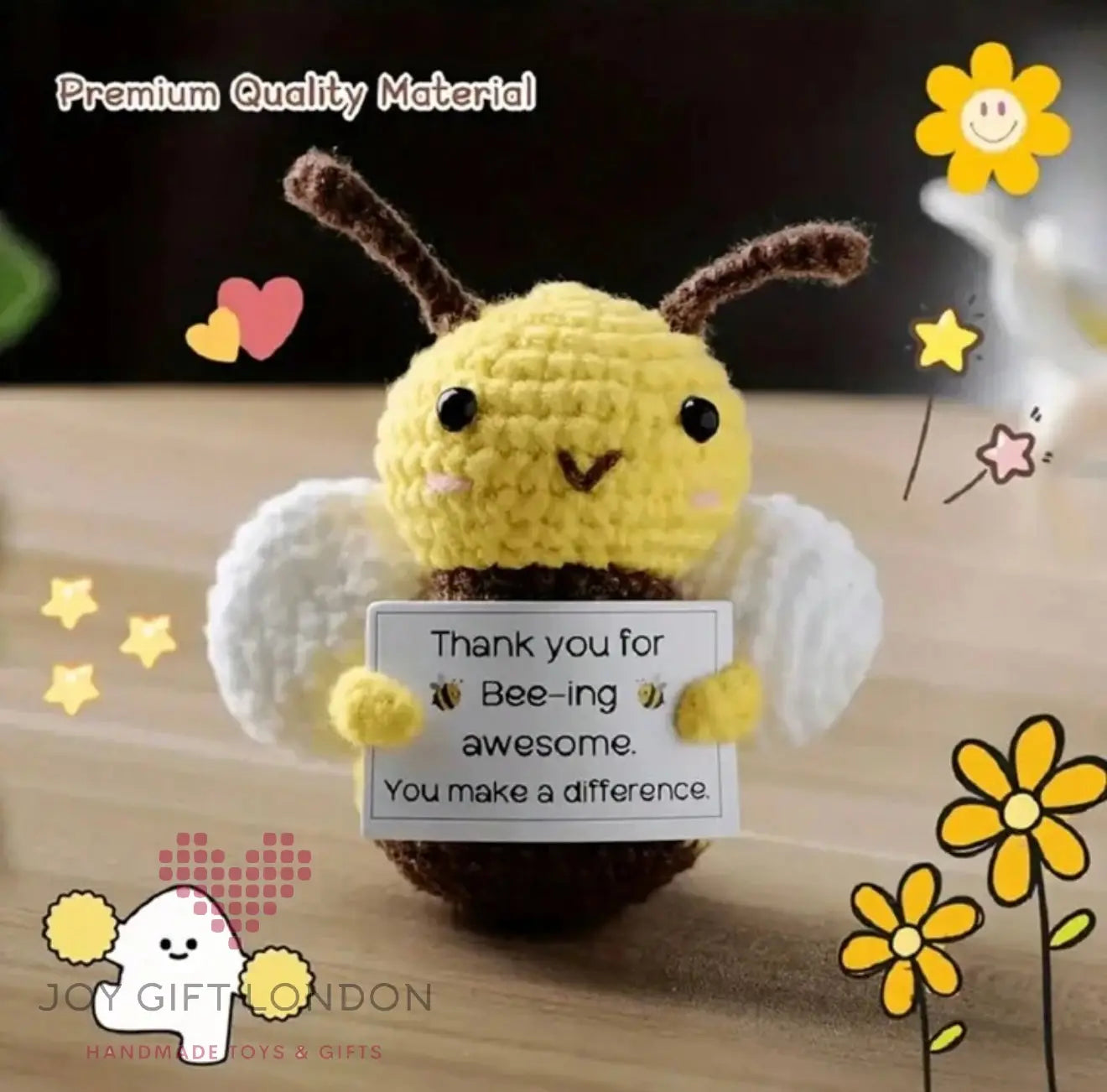 Handmade Thank You For Bee-Ing Awesome Bee! Joy Gift London