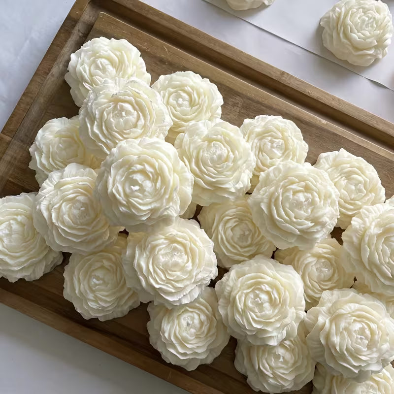 Handmade White Peony Candle Gift Set 2pc  Joy Gift London