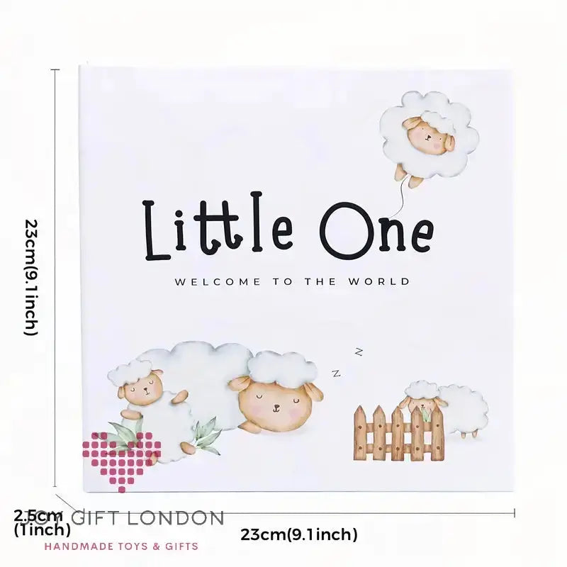 Hardcover First-Year Milestone Book for Babies – Includes 12-Month Self-Adhesive Stickers, Hidden Coil Design, and Special Paper Joy Gift London