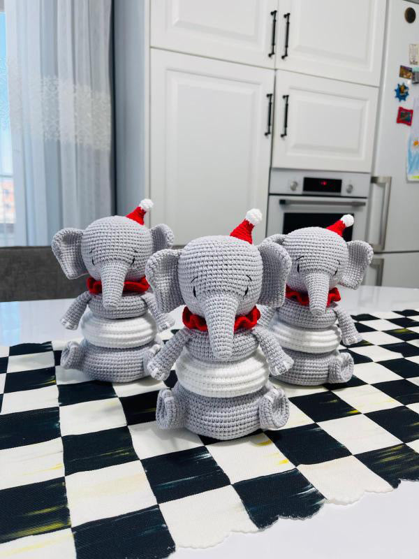 Crochet Cute Elephant Stacking Toy