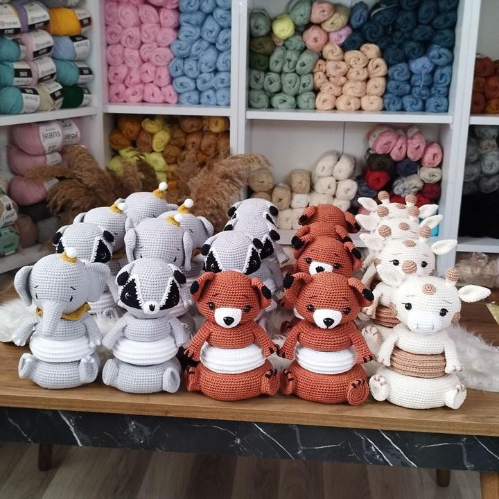 Crochet Cute Fox Stacking Toy