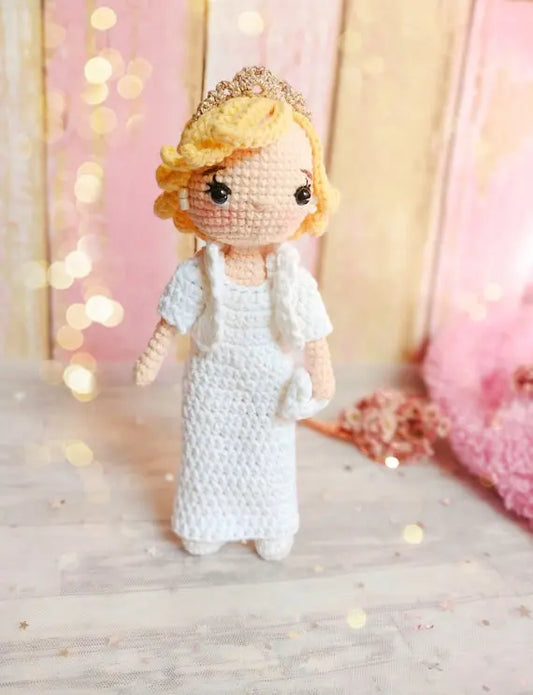 Handmade Crochet Princess Diana Doll - Joy Gift London