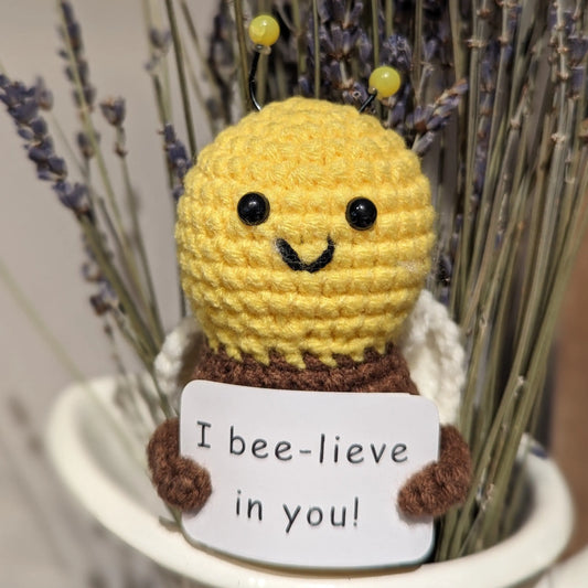 Handmade Crochet I Believe In You Bee Joy Gift London