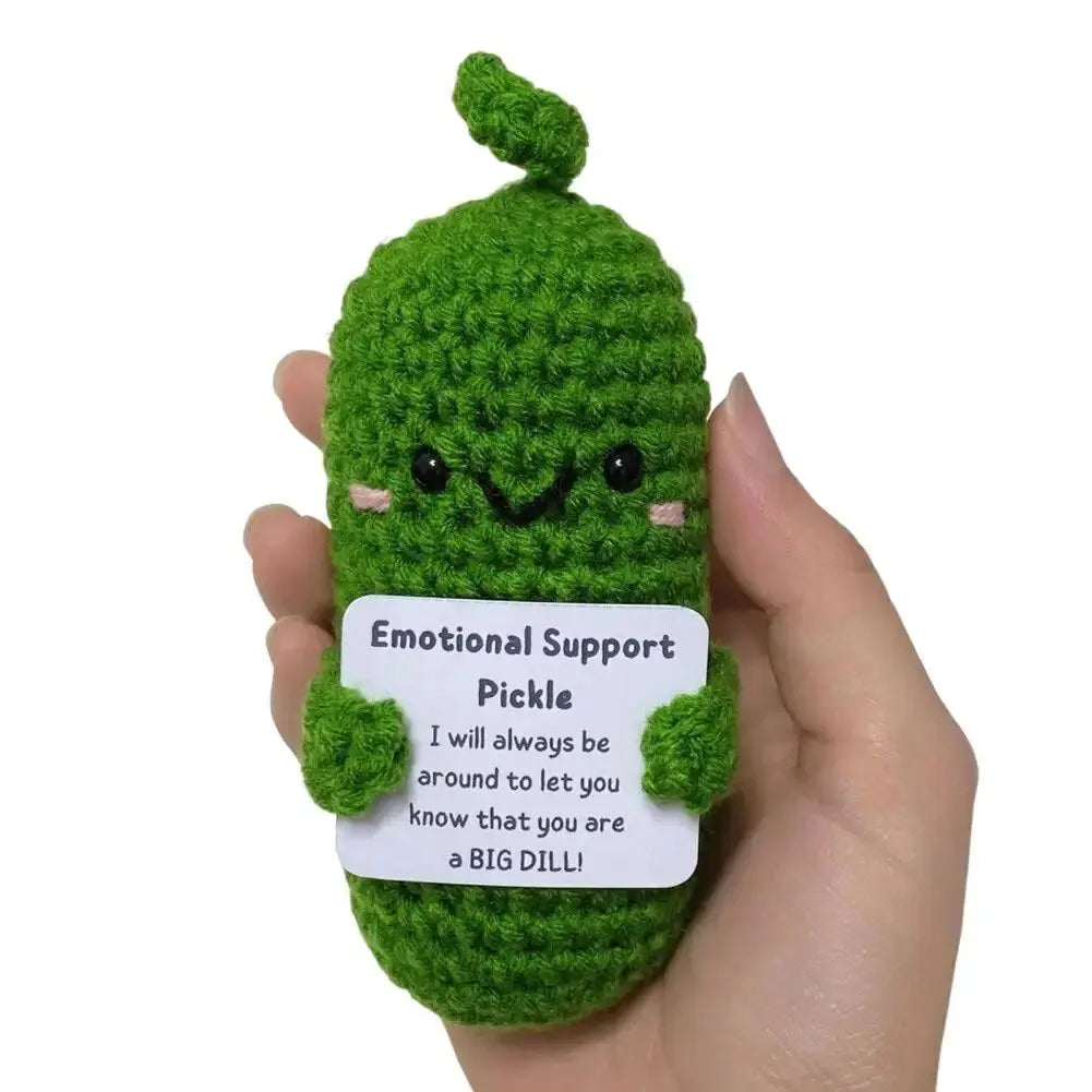 Handmade Crochet Emotional Support Pickle Joy Gift London