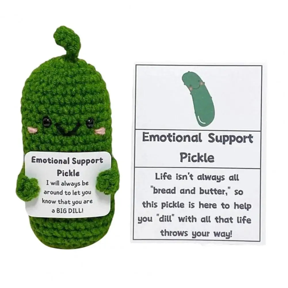 Handmade Crochet Emotional Support Pickle Joy Gift London