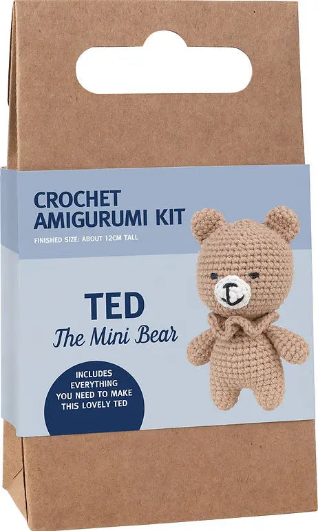 Ted The Mini Bear Crochet Amigurumi Kit Joy Gift London