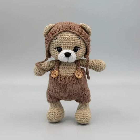 Joy Bear Toy – Handmade Crochet Teddy with Changeable Outfit  Joy Gift London