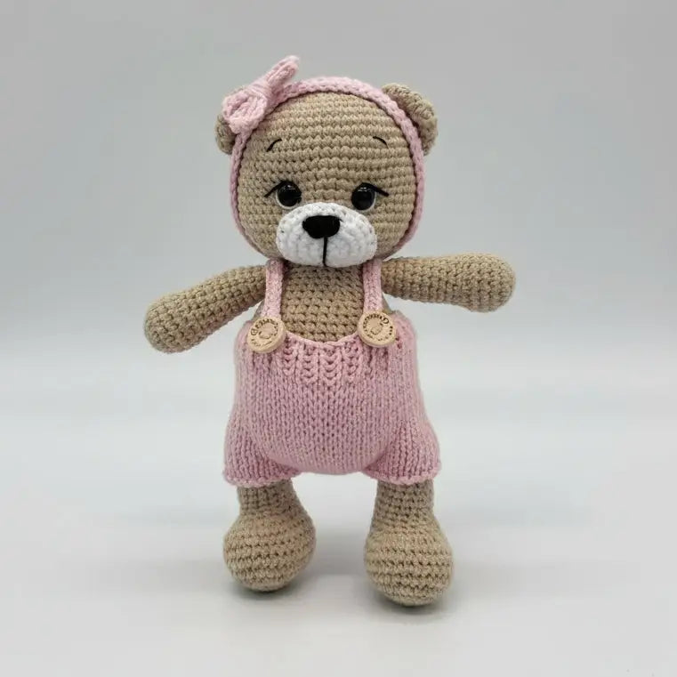 Joy Bear Toy – Handmade Crochet Teddy with Changeable Outfit  Joy Gift London