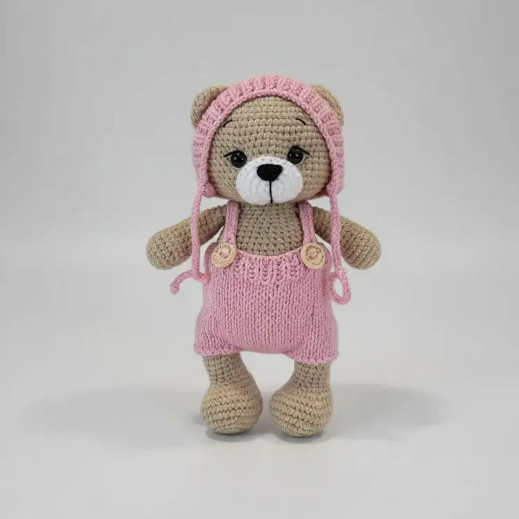 Joy Bear Toy – Handmade Crochet Teddy with Changeable Outfit  Joy Gift London