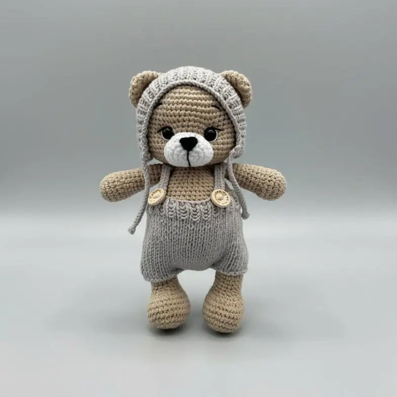 Joy Bear Toy – Handmade Crochet Teddy with Changeable Outfit  Joy Gift London