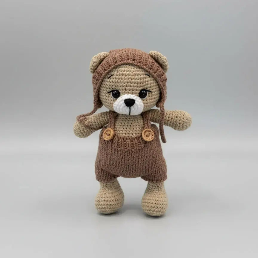 Joy Bear Toy – Handmade Crochet Teddy with Changeable Outfit  Joy Gift London