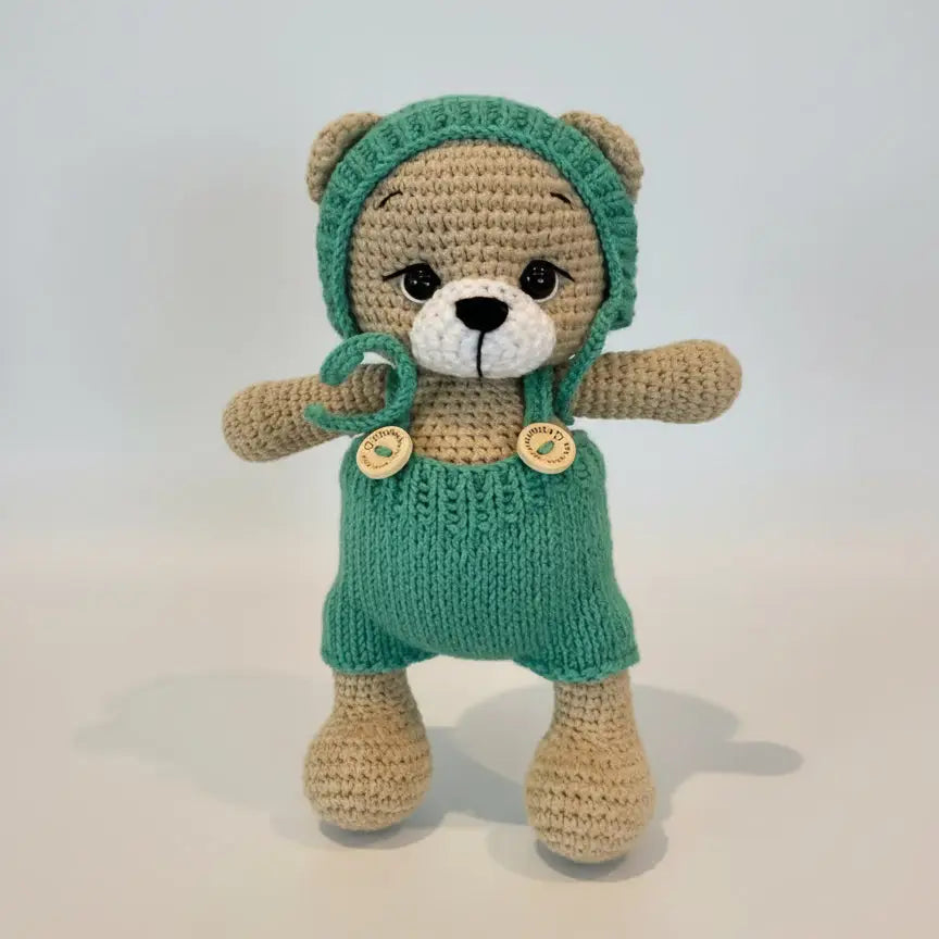 Joy Bear Toy – Handmade Crochet Teddy with Changeable Outfit  Joy Gift London