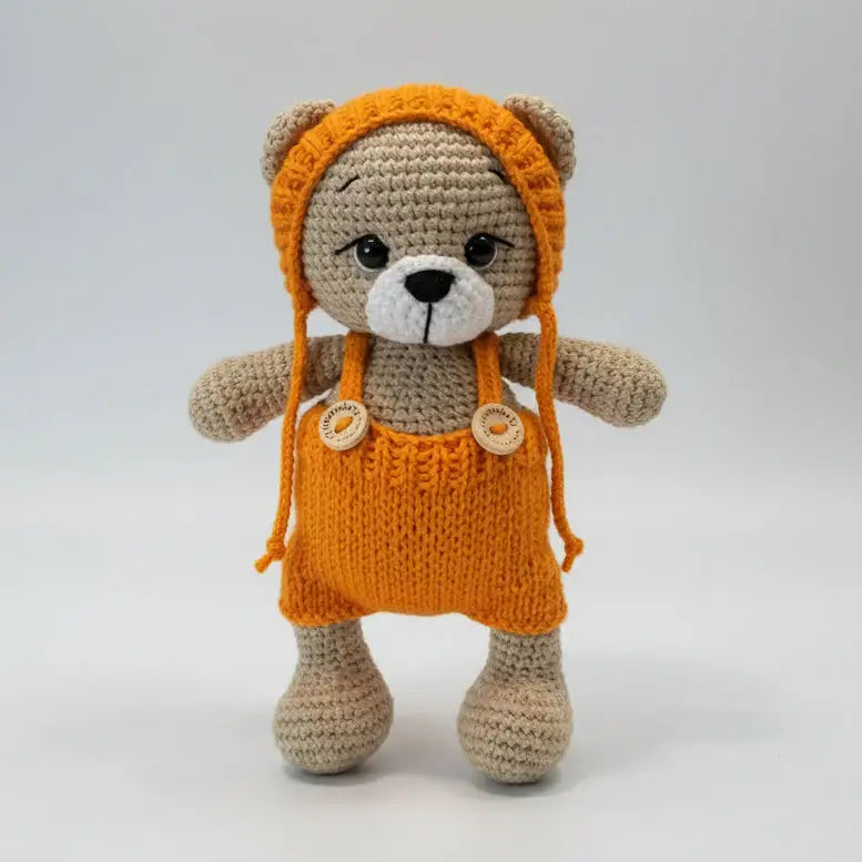 Joy Bear Toy – Handmade Crochet Teddy with Changeable Outfit  Joy Gift London