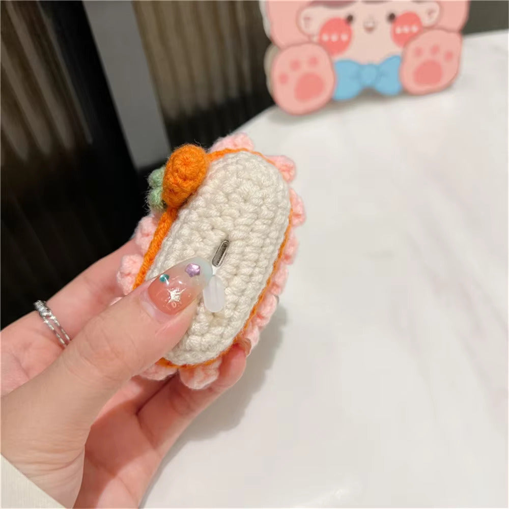 Cute Crochet Rabbit Earphone Protective Case For Apple Airpods