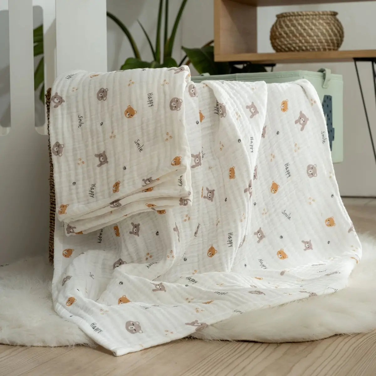 Muslin Baby Blanket, 100% Cotton OEKO-TEX® Certified, 80×80 cm, Gift Boxed  Joy Gift London