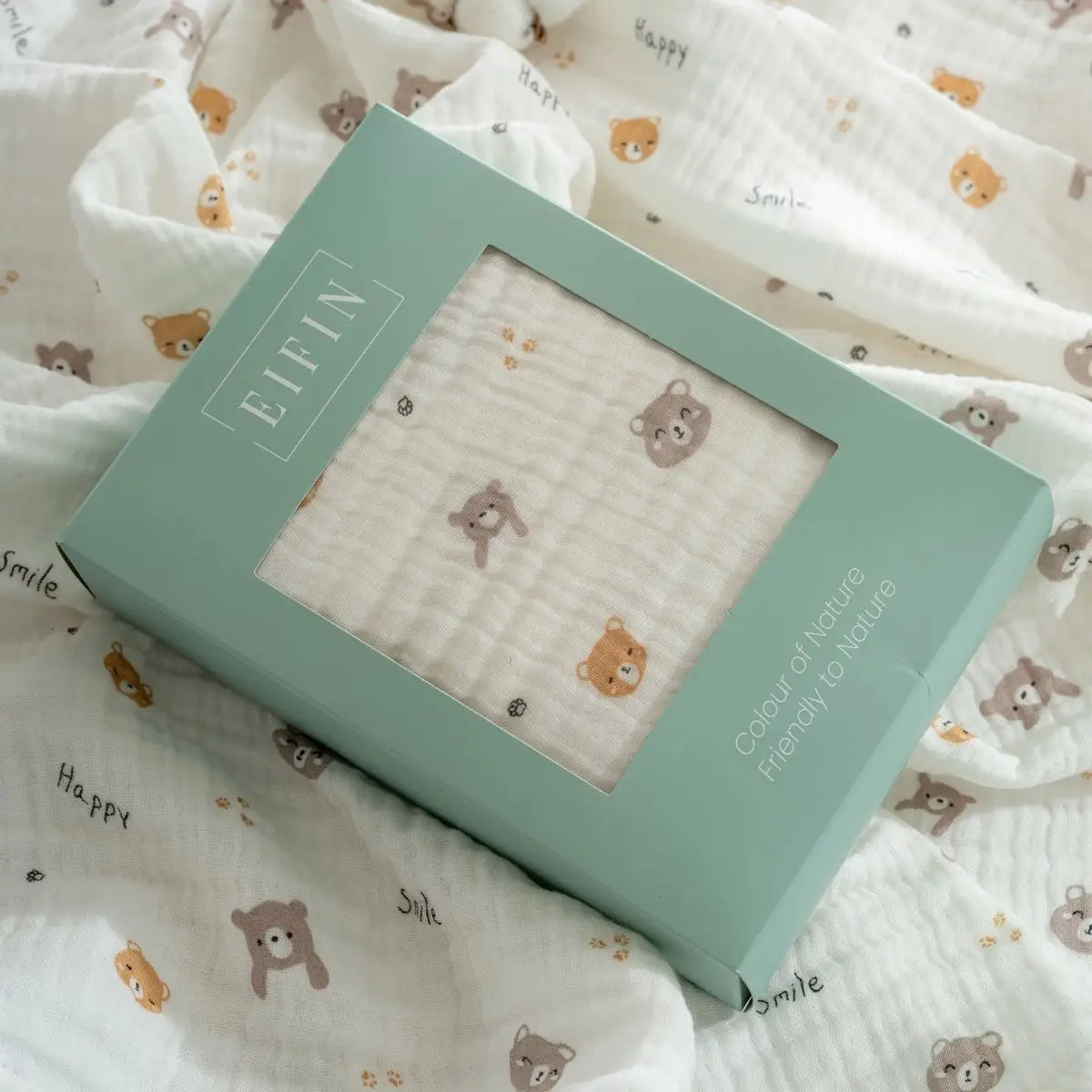 Muslin Baby Blanket, 100% Cotton OEKO-TEX® Certified, 80×80 cm, Gift Boxed  Joy Gift London