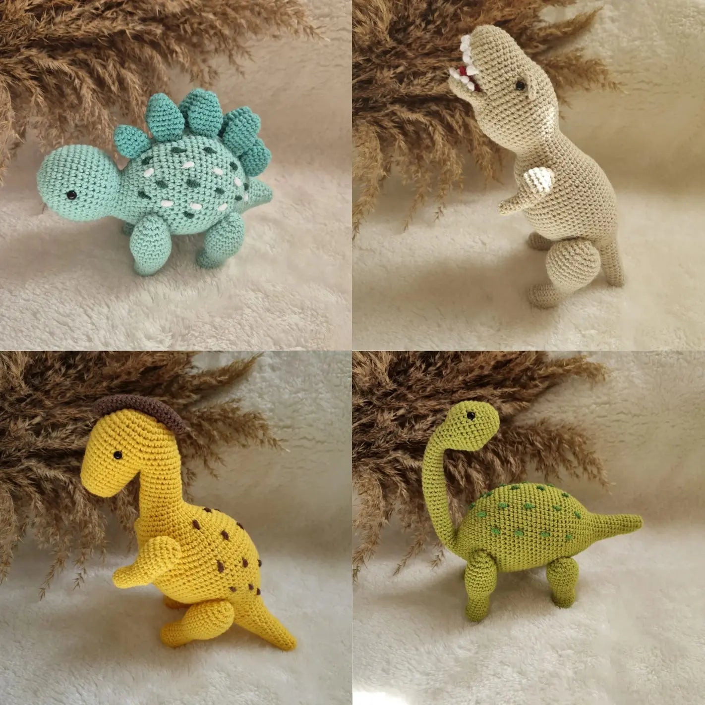 Crochet Cute Dinos 4pc TrendyToy