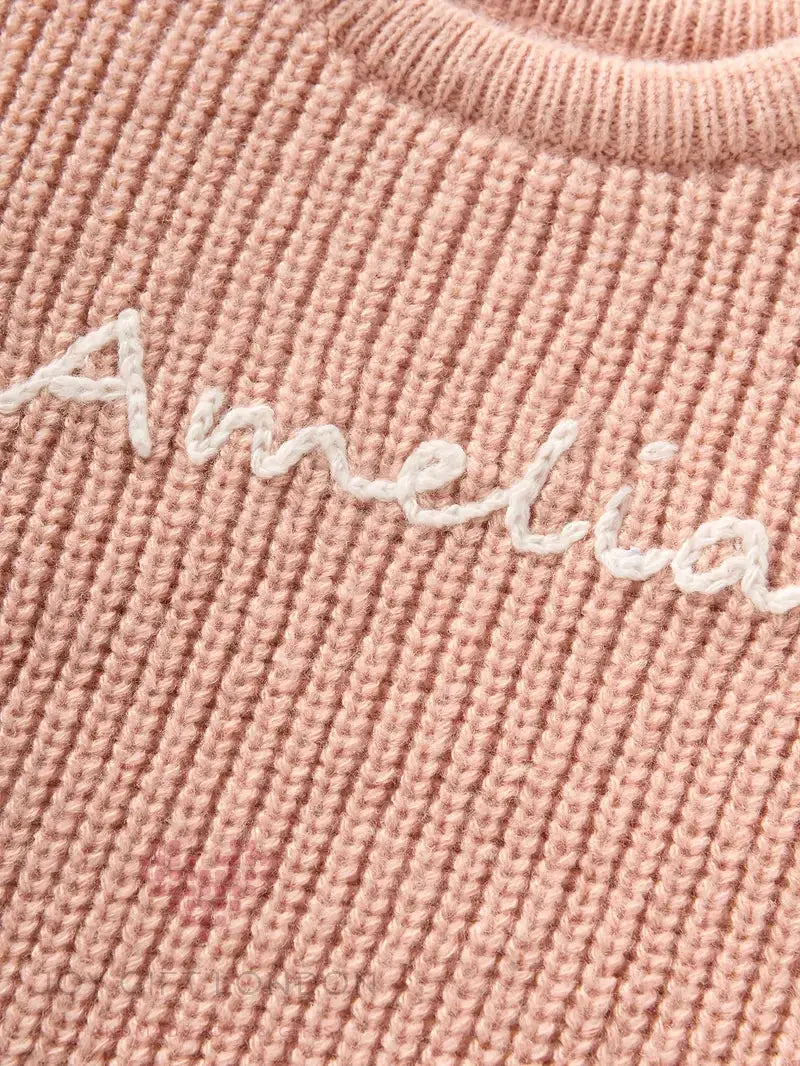 Personalised Kids' Embroidered Sweater Joy Gift London