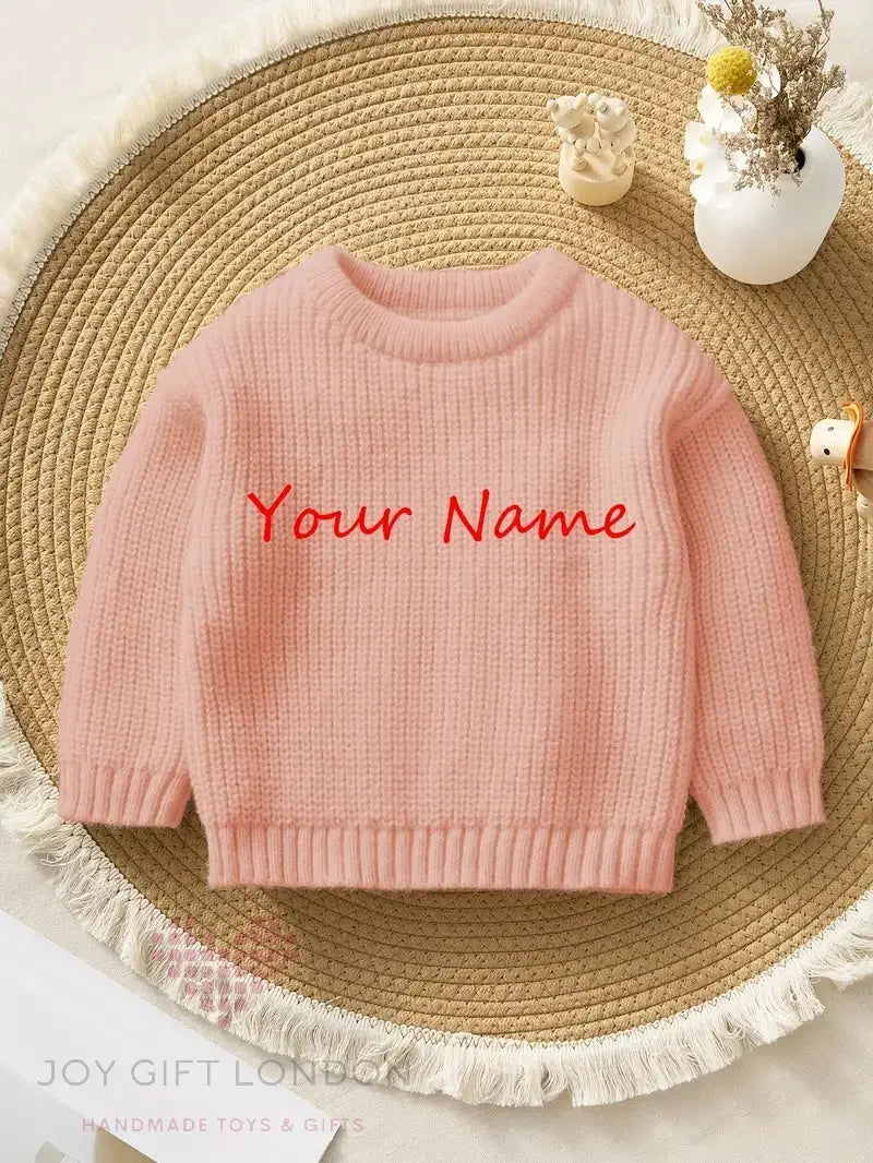 Personalised Kids' Embroidered Sweater Joy Gift London