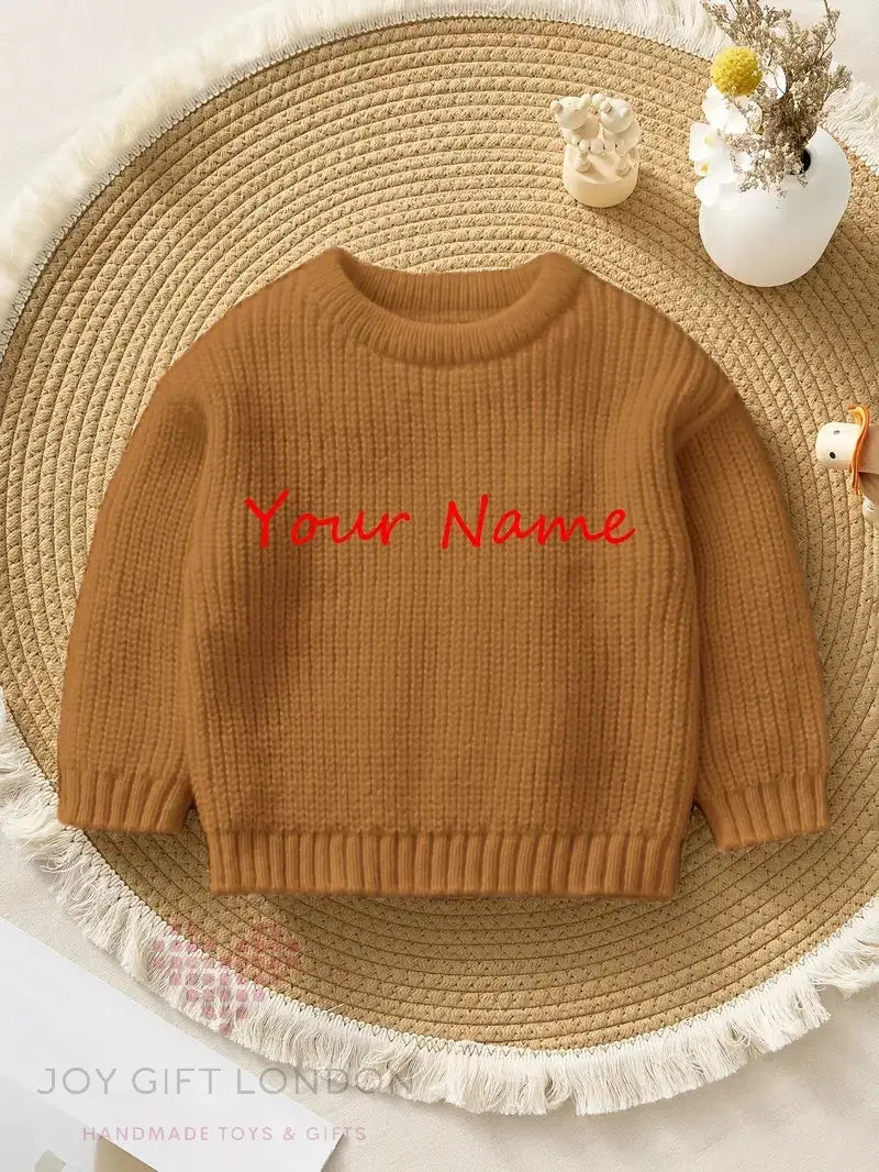 Personalised Kids' Embroidered Sweater Joy Gift London