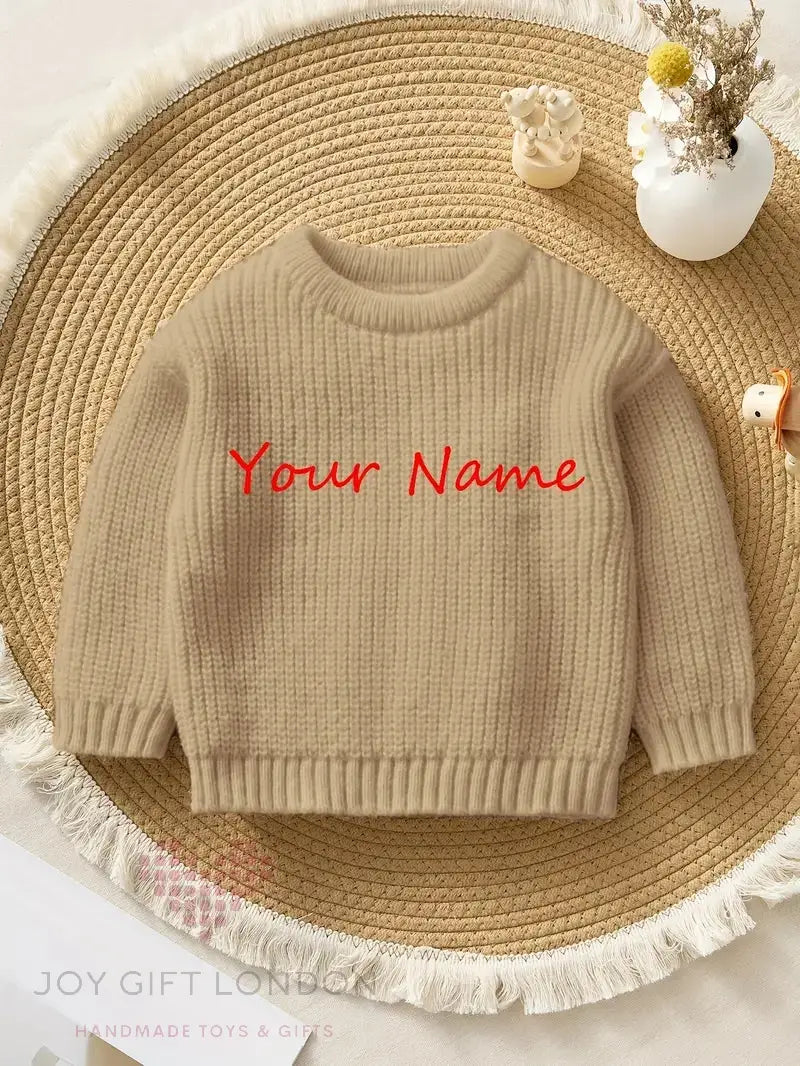 Personalised Kids' Embroidered Sweater Joy Gift London