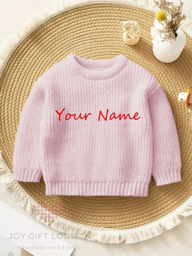 Personalised Kids' Embroidered Sweater Joy Gift London