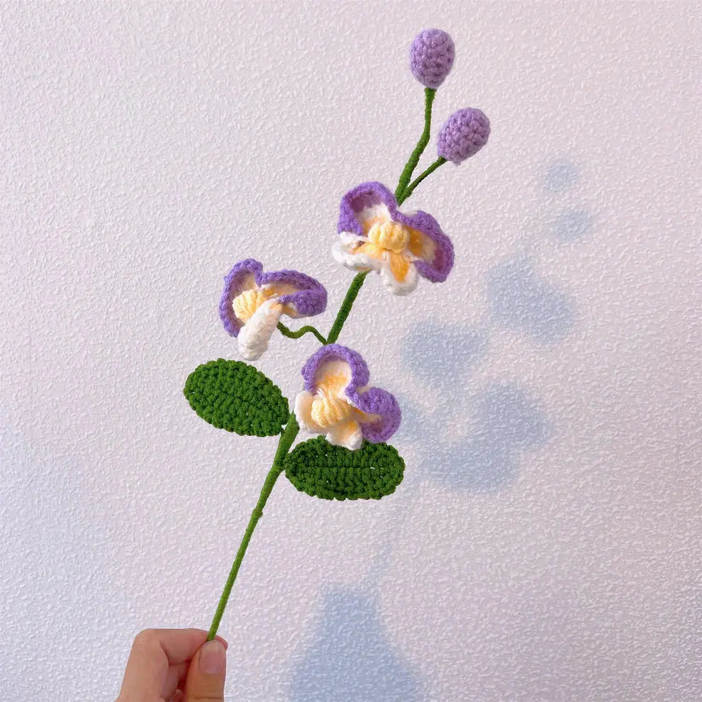 Handmade Crocheted Double-Headed and Three-Headed Phalaenopsis Joy Gift London