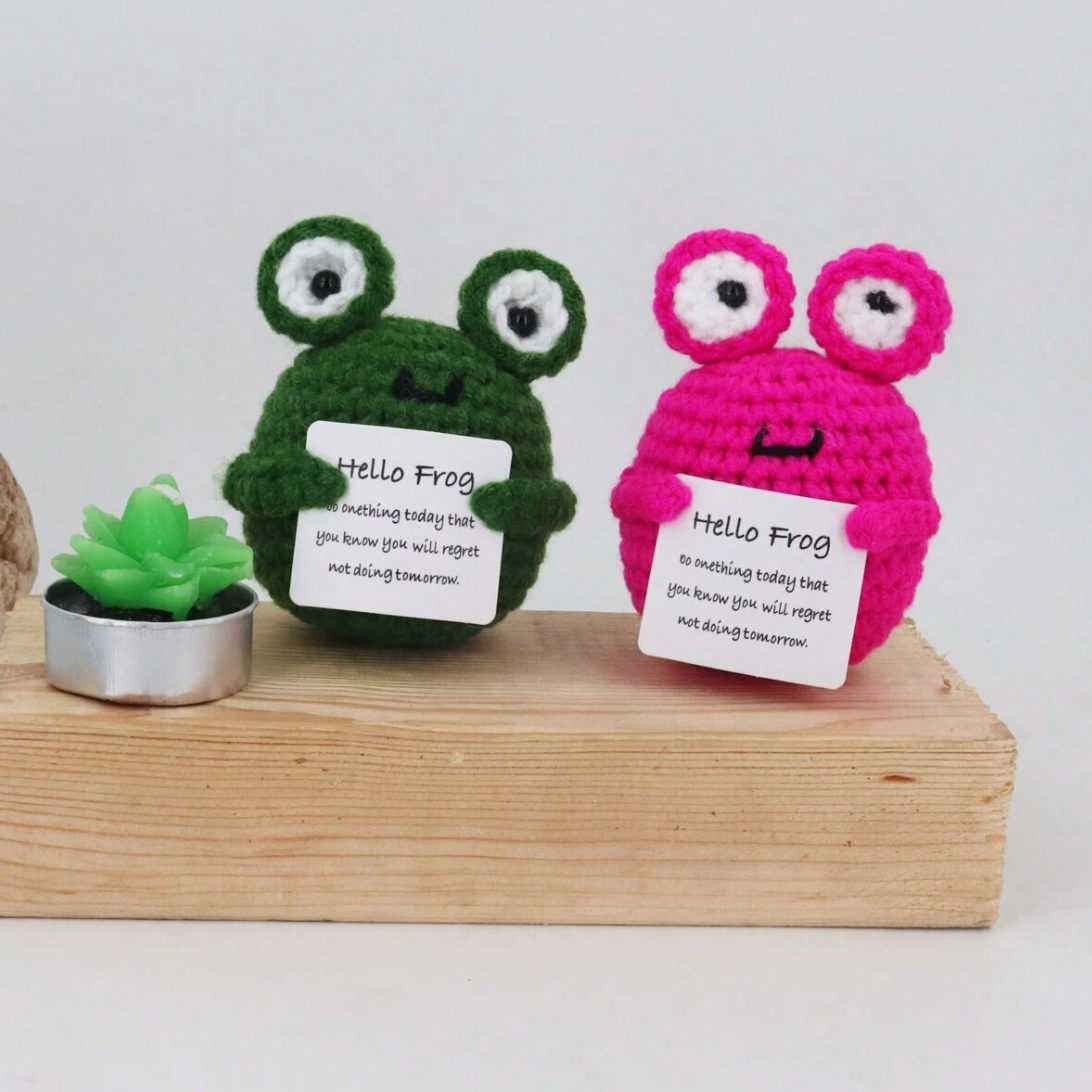 Crochet Positive Frog Joy Gift London