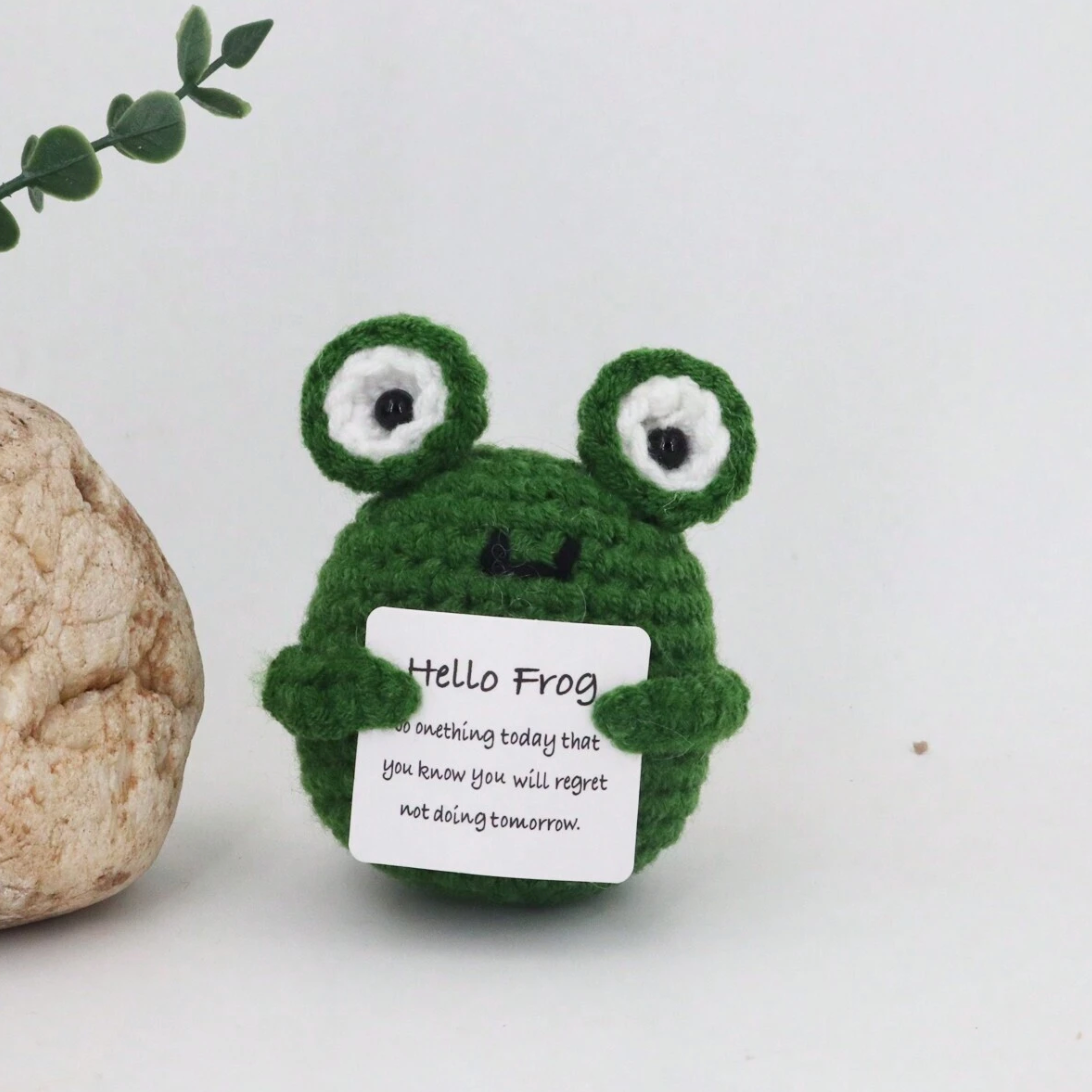 Crochet Positive Frog Joy Gift London