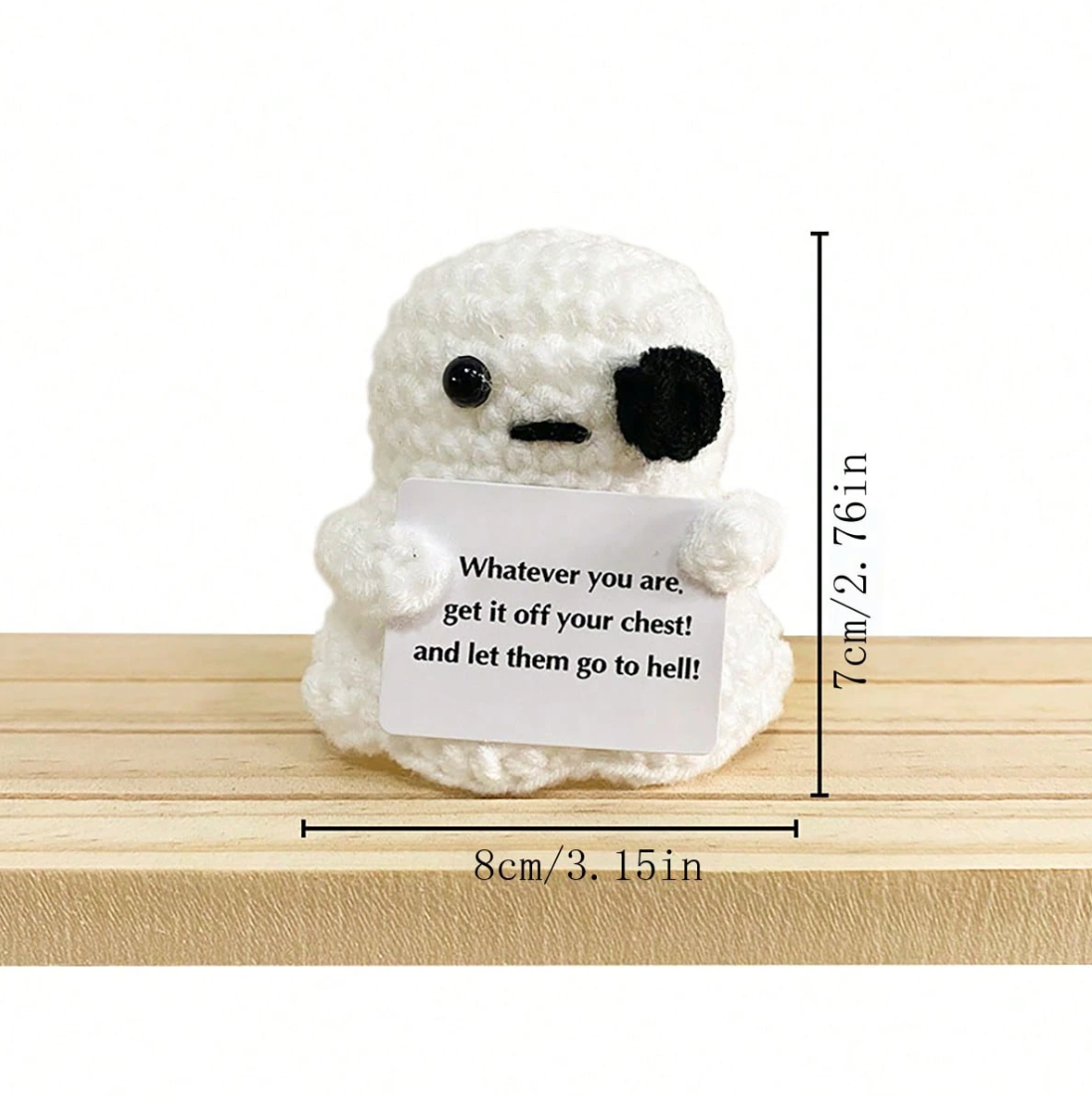 Crochet Positive Ghost Ornament