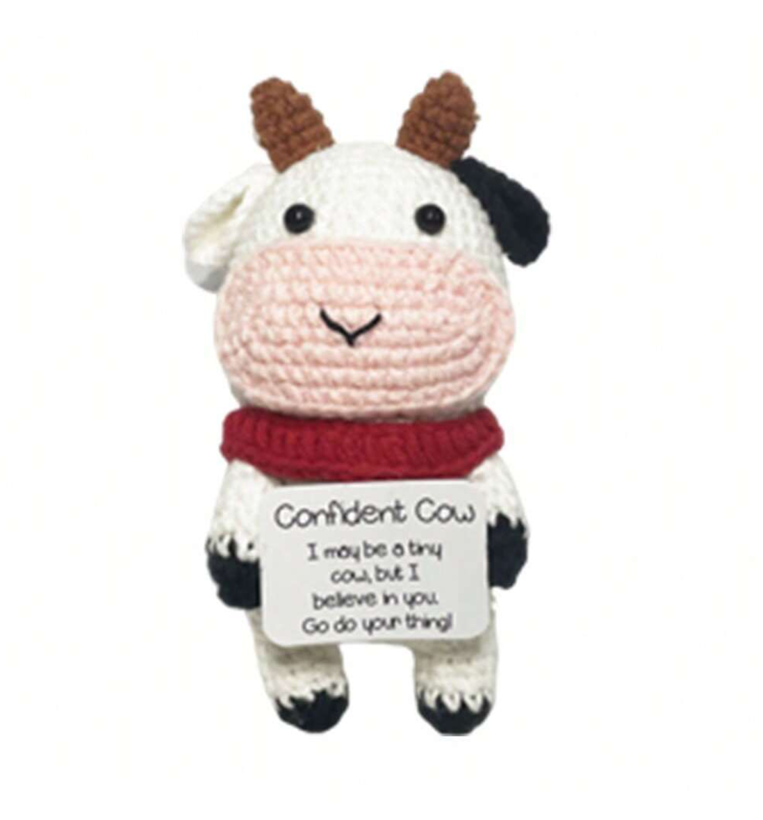 Handmade Knitted Possitive Cow Joy Gift London